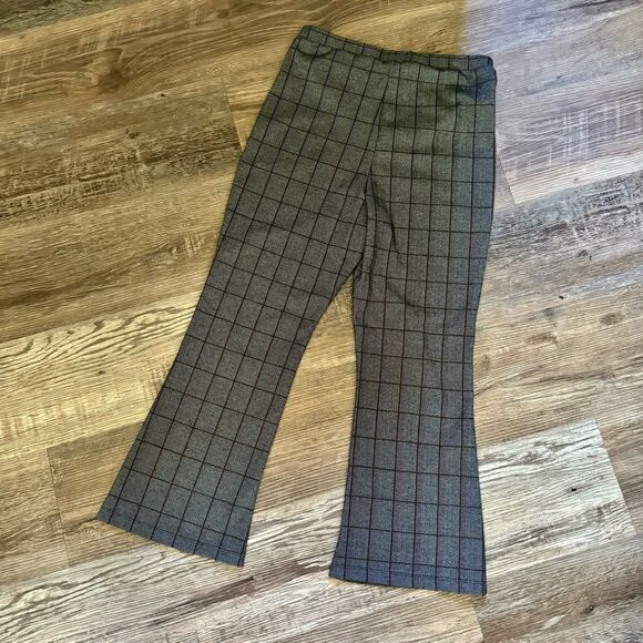 Wild Fable Gray Garnet Chevron Print High Waist Cropped Flared Pants Size Small - Picture 4 of 7